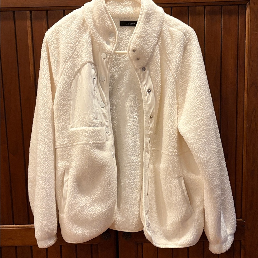 Women's Cream Teddy Jacket
